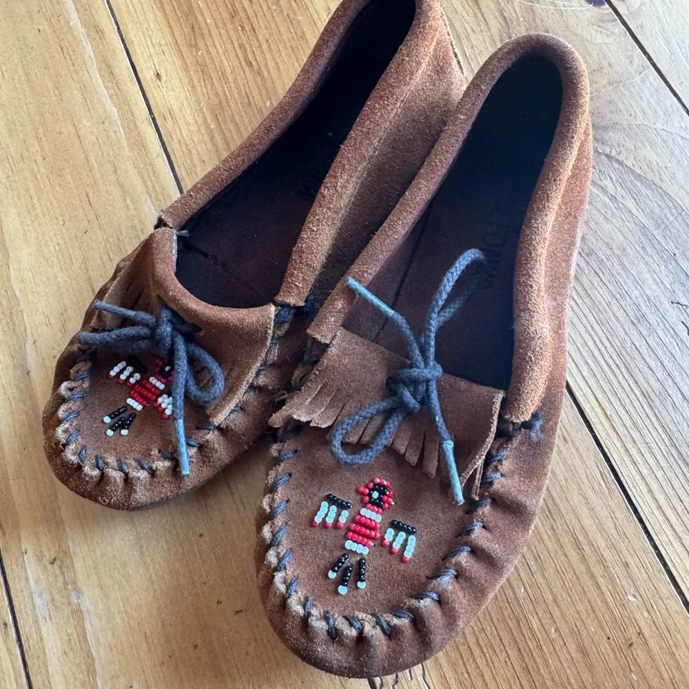 Minnetonka Thunderbird “Animikii” Hardsole Brown Size 2